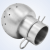 Головка моющая нержавеющая DN50/22,2 DIN 11851 180 град. под клипсу AISI 316L / 1.4404